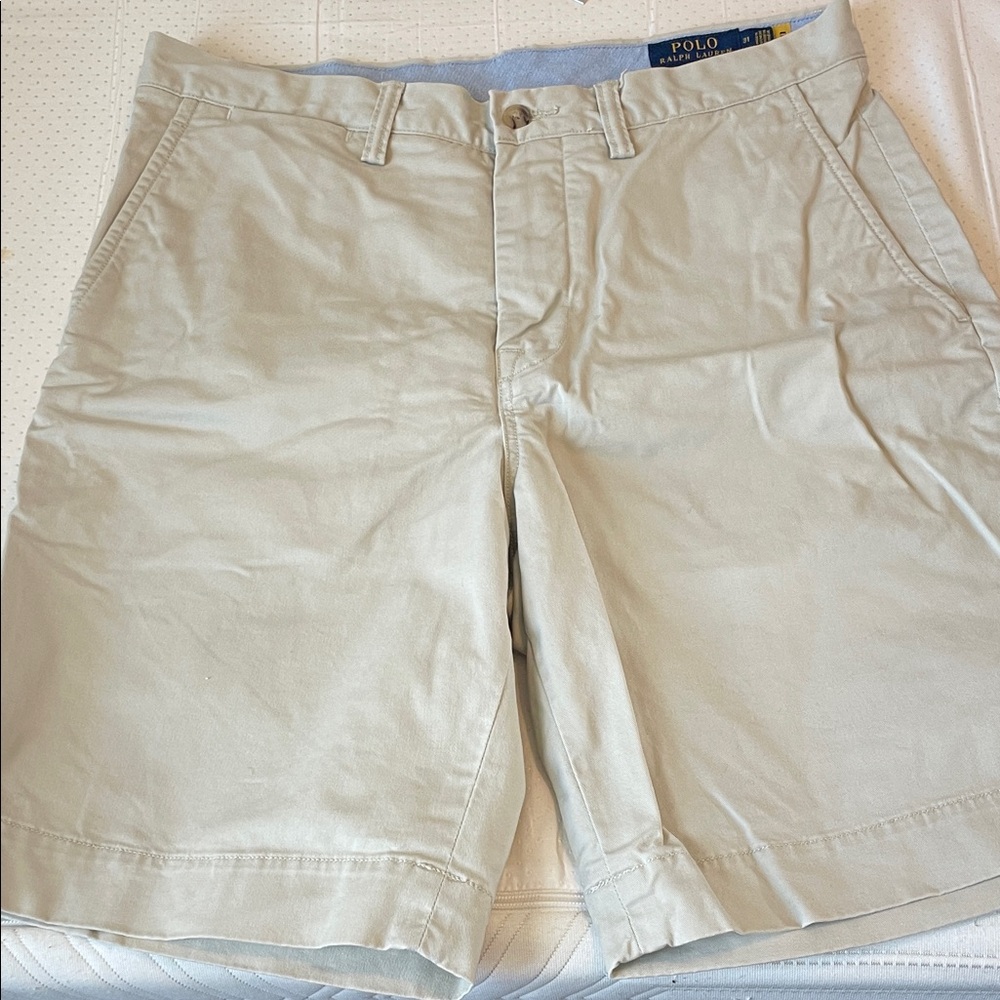Polo by Ralph Lauren Light Khaki Flat-Front Men's Shorts